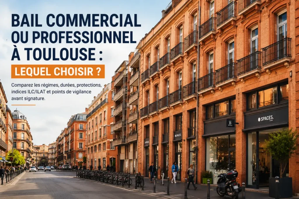 Bail commercial vs bail professionnel toulouse