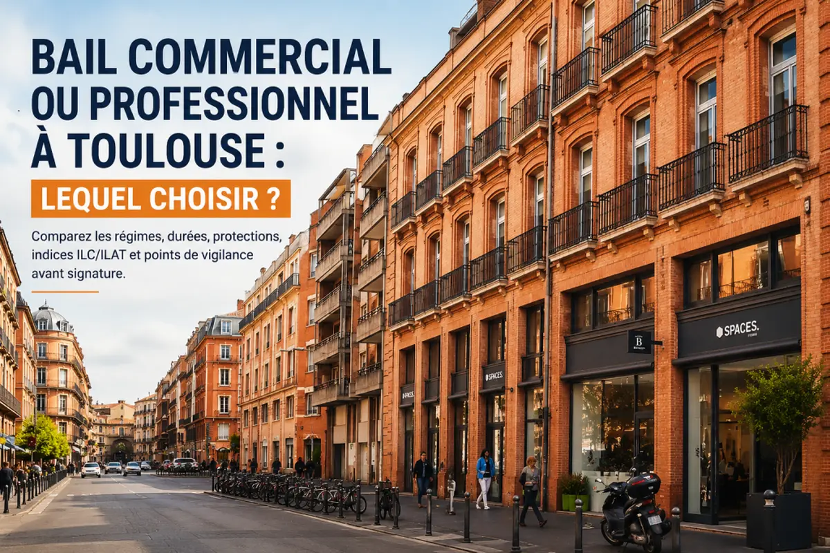 Bail commercial vs bail professionnel toulouse