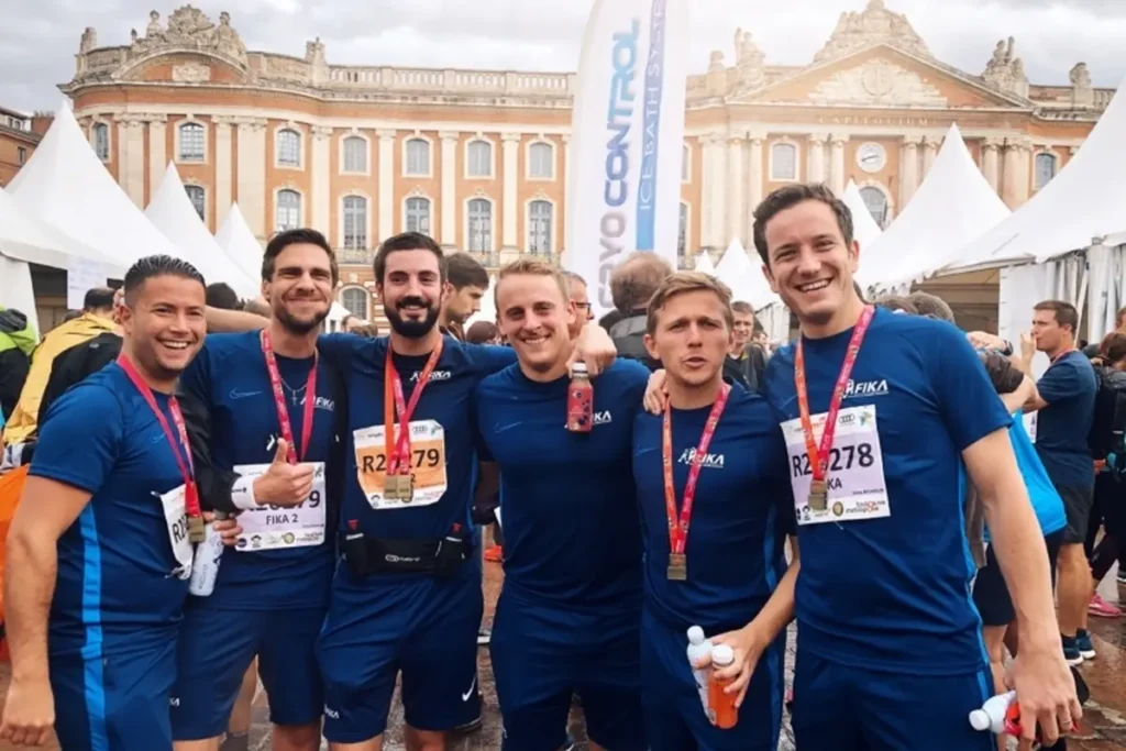 La team fika au marathon de toulouse 2019