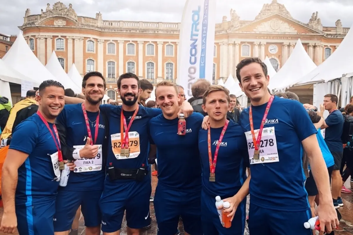 La team fika au marathon de toulouse 2019