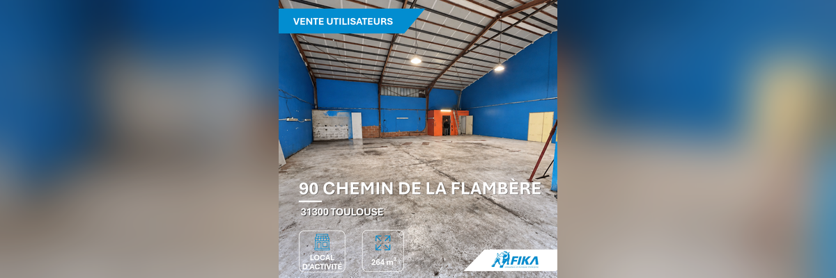 Local d’activité de 264 m² à vendre au 90 chemin de la Flambère à Toulouse