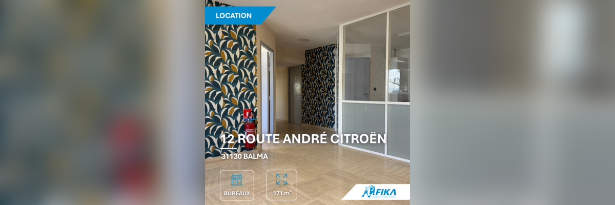 Bureaux de 171 m² pris à bail par A2D DENTAL au 12 rue André-Citroën à Balma