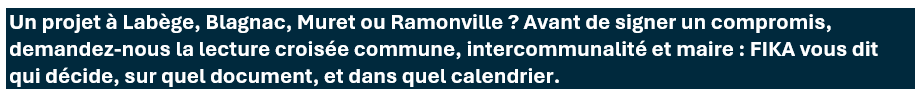 Projet immobilier à Labège, Blagnac, Muret ou Ramonville : accompagnement FIKA